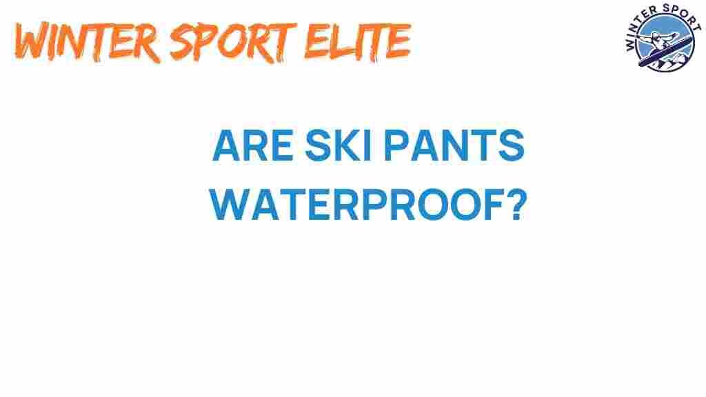 are-ski-pants-waterproof