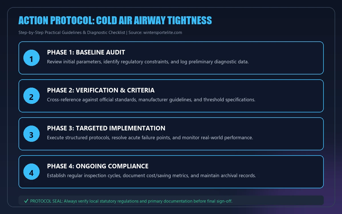 Step-by-step implementation protocol for cold air airway tightness