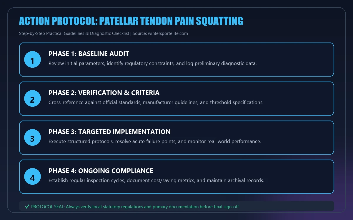 Step-by-step implementation protocol for patellar tendon pain squatting