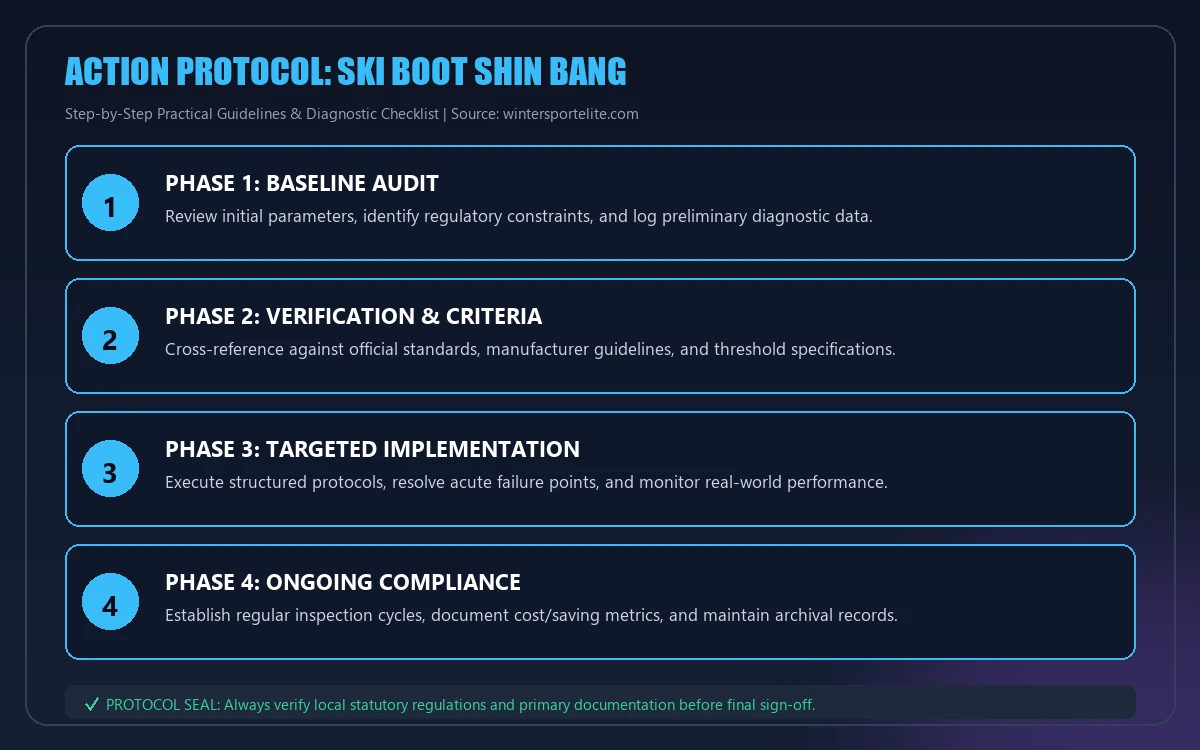 Step-by-step implementation protocol for ski boot shin bang